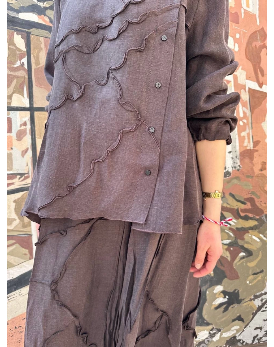 Misswhence 37305 Kahverengi Etekli Takım