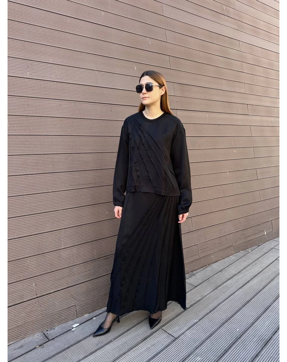 Misswhence 37312 Siyah Tunik Etek Takım