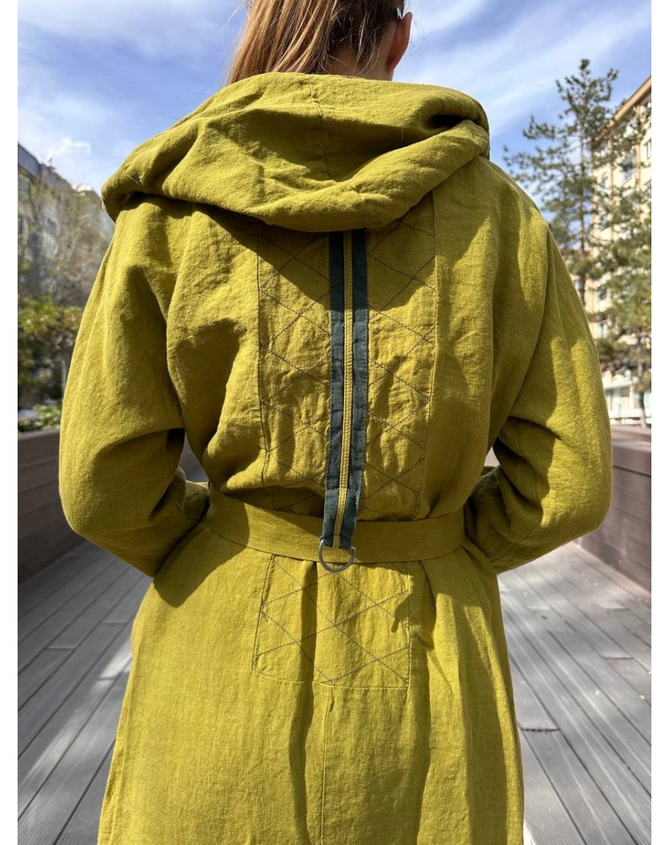 Misswhence 37401 Yeşil Keten Kap