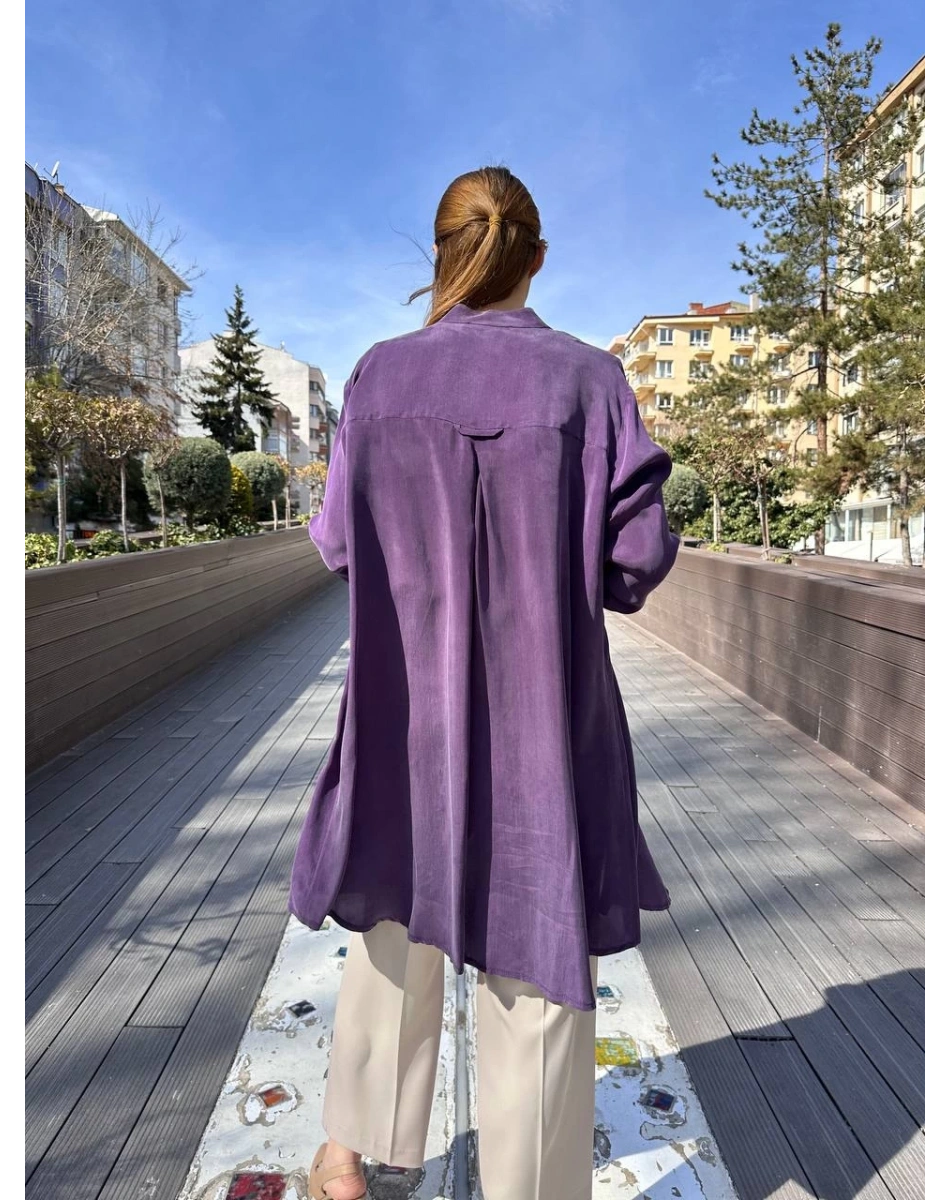 Misswhence 37402 Mor Fermuarlı Ara Boy Kap