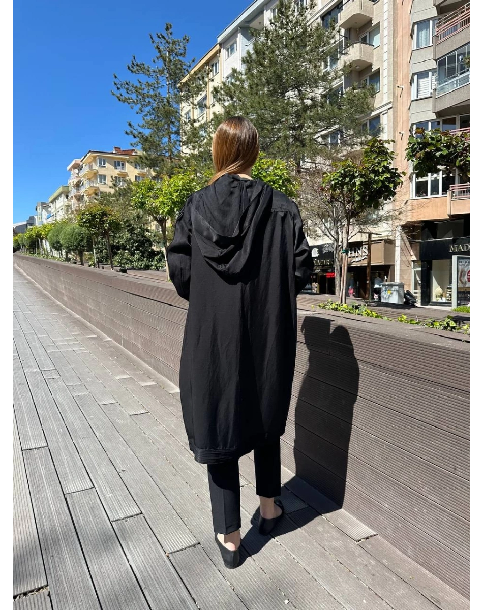 Misswhence 37404 Siyah Keten Kap