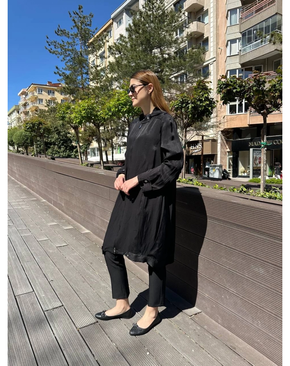 Misswhence 37404 Siyah Keten Kap