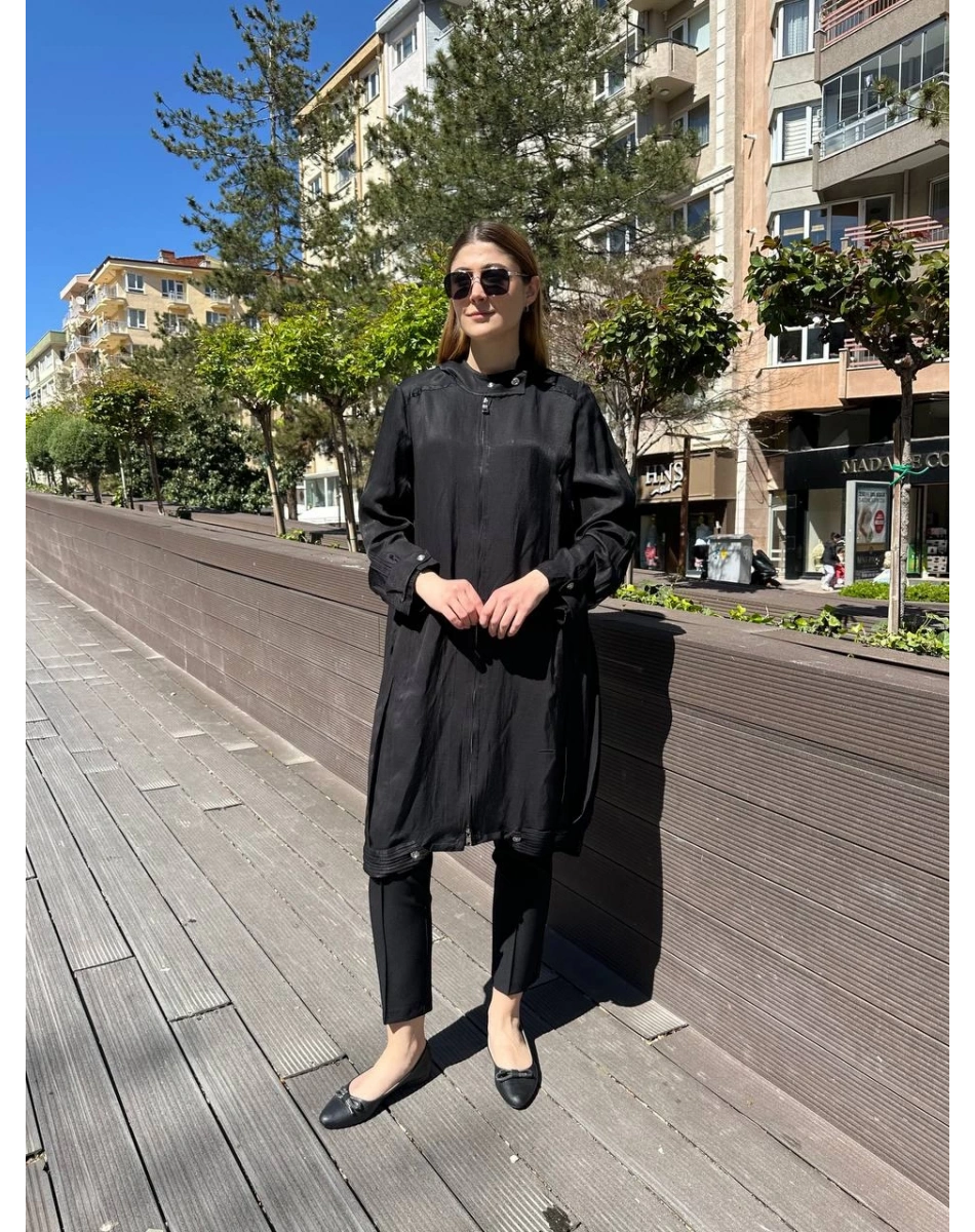 Misswhence 37404 Siyah Keten Kap