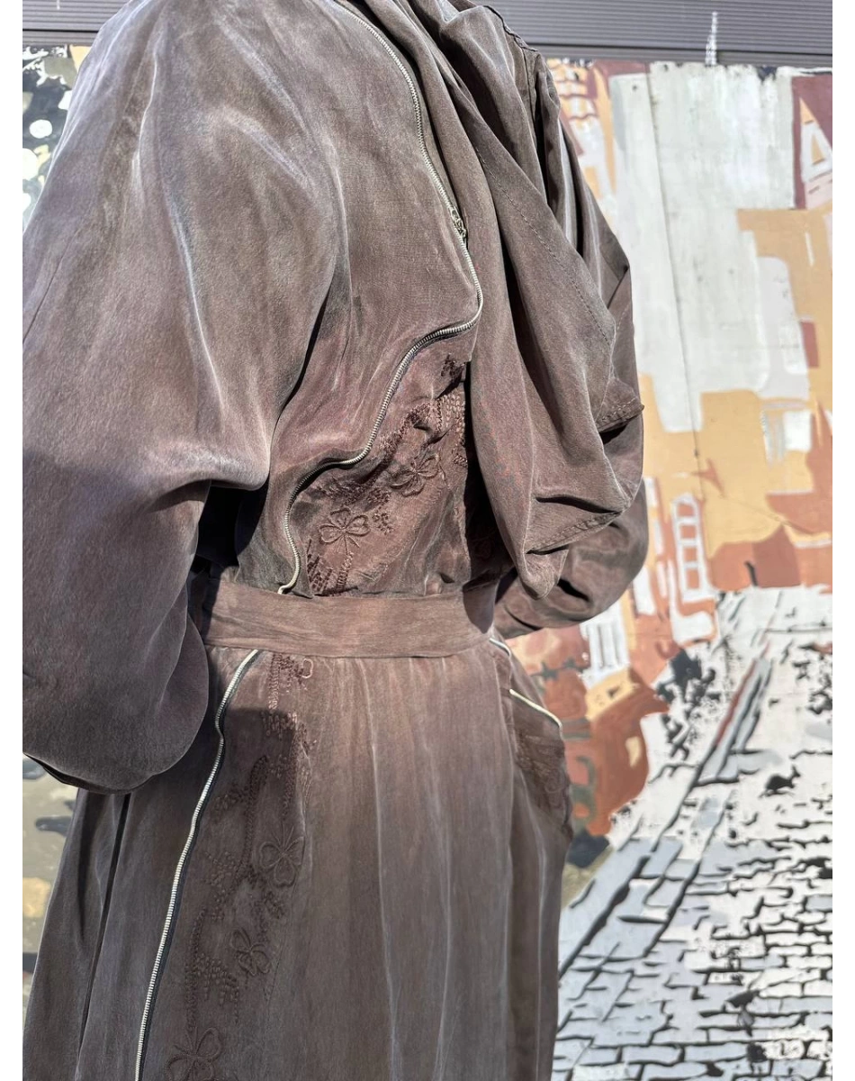 Misswhence 37500 Kahverengi İpek Kap