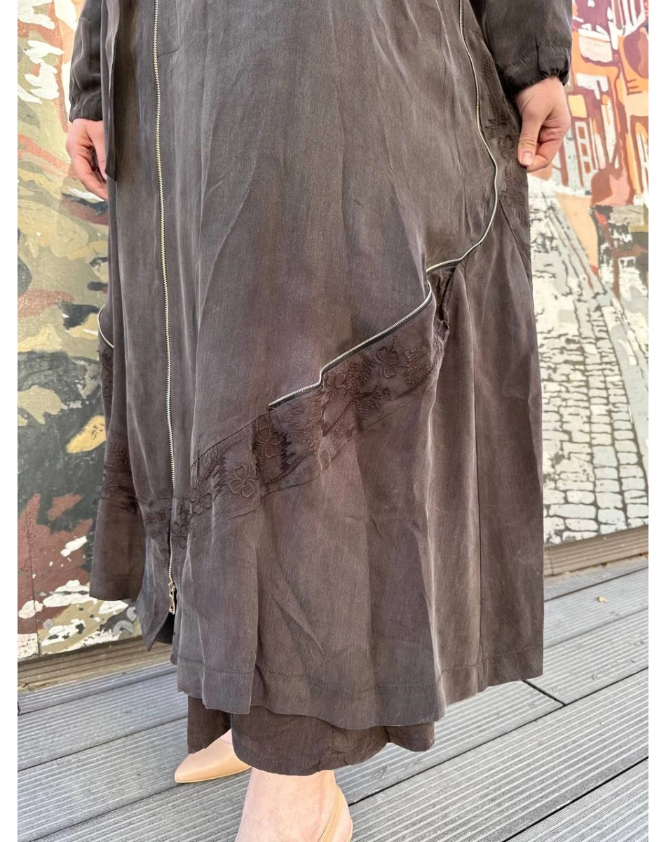 Misswhence 37500 Kahverengi İpek Kap