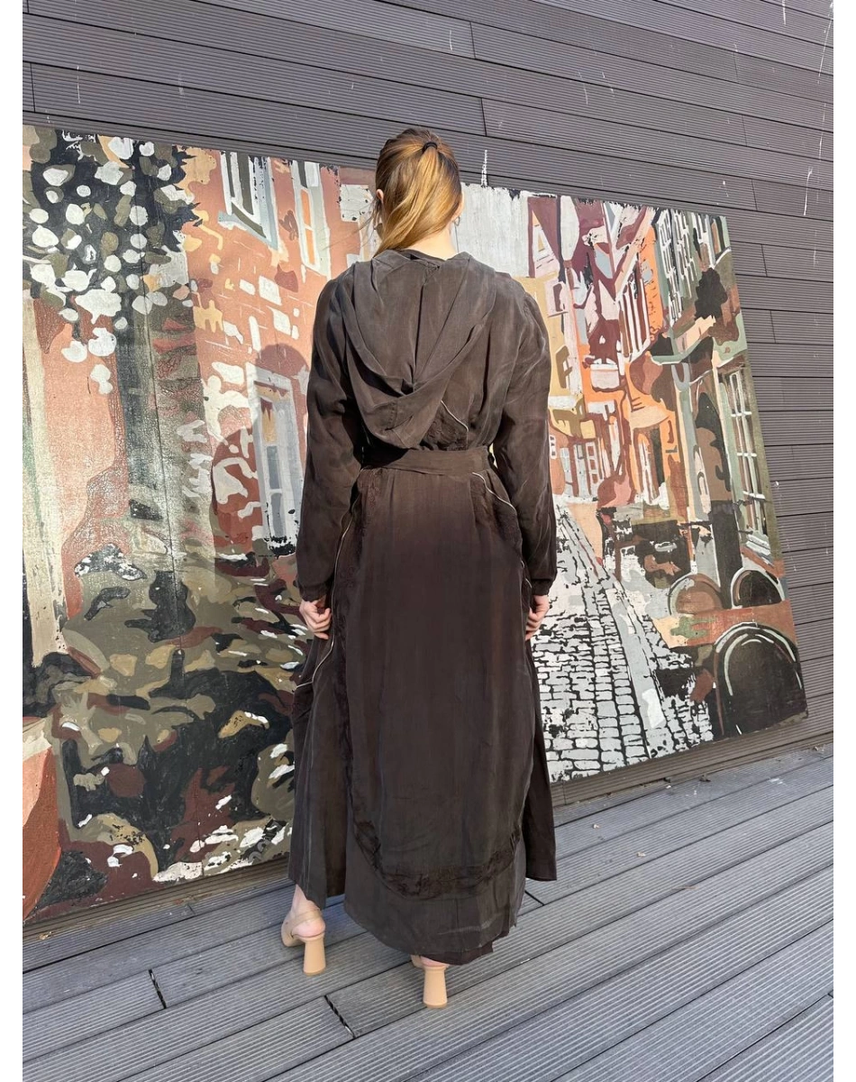 Misswhence 37500 Kahverengi İpek Kap