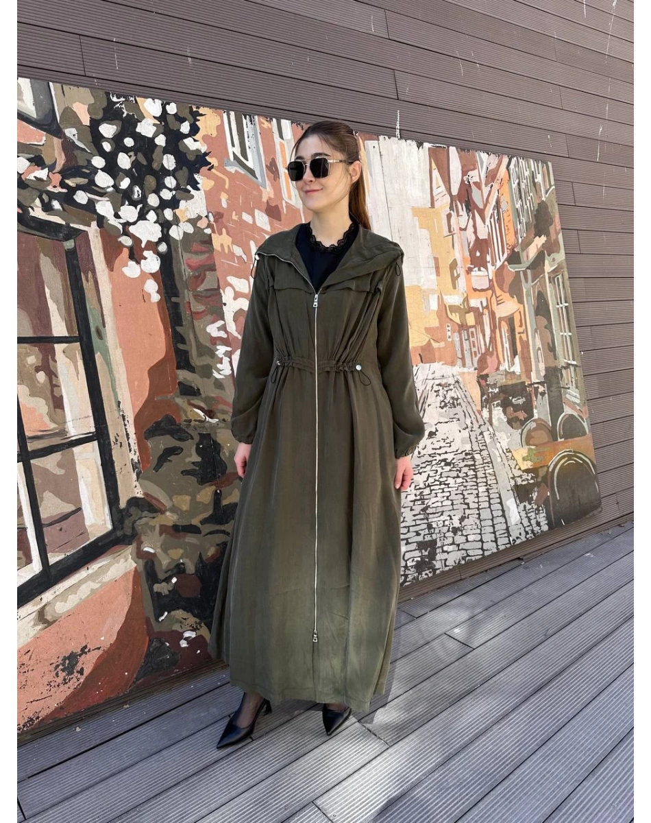 Misswhence 37504 Haki Büzgü Detaylı Kap