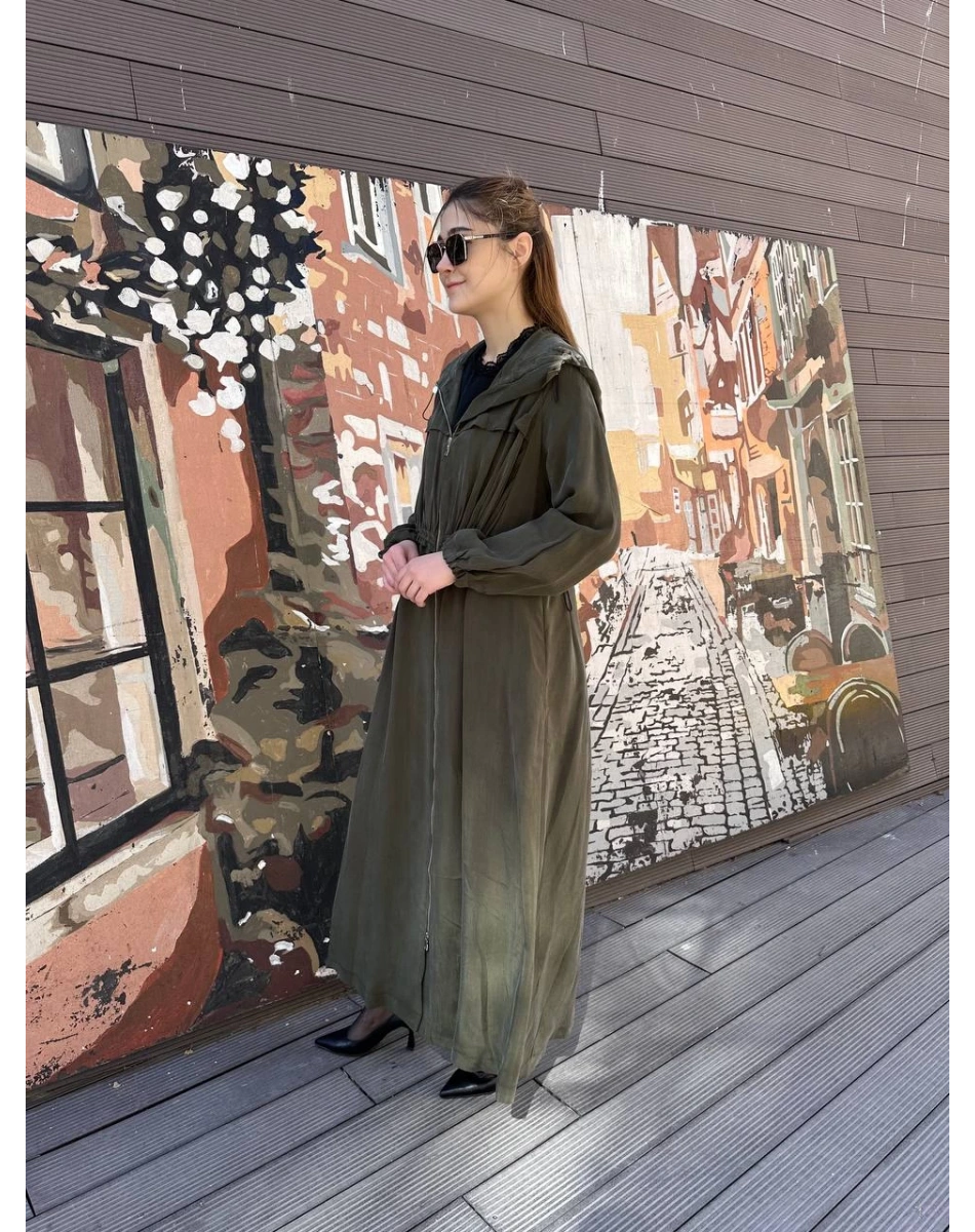 Misswhence 37504 Haki Büzgü Detaylı Kap