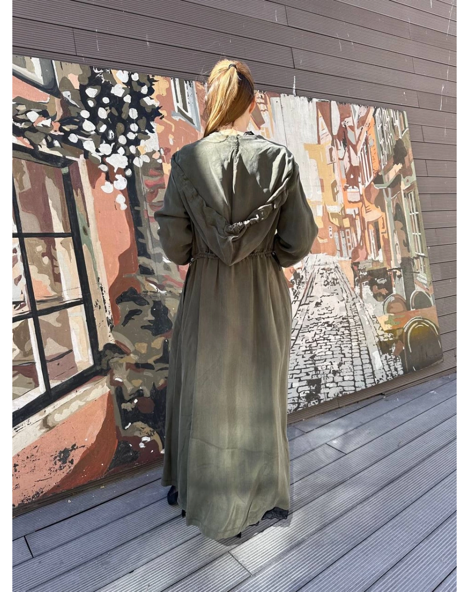 Misswhence 37504 Haki Büzgü Detaylı Kap