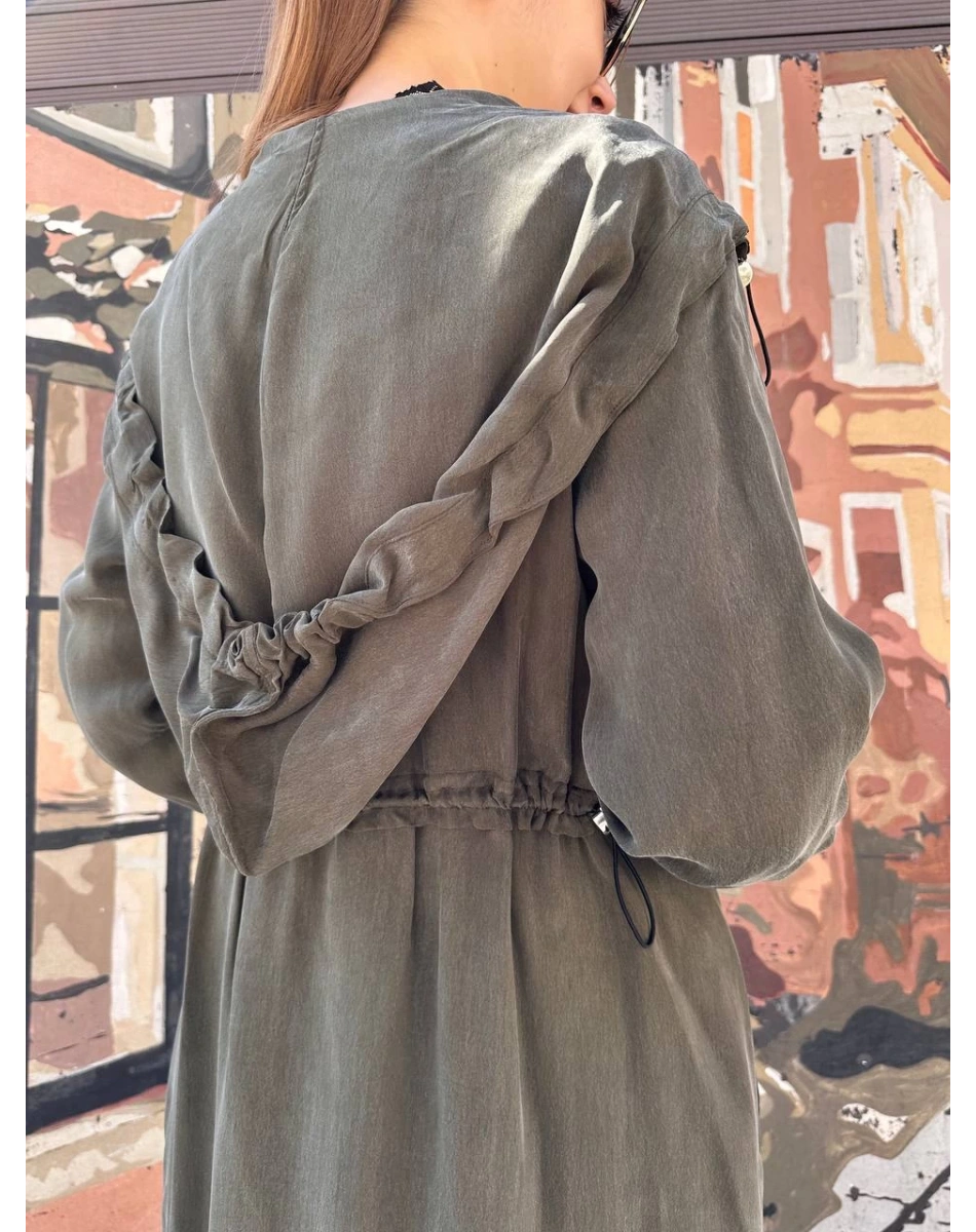 Misswhence 37504 Haki Büzgü Detaylı Kap