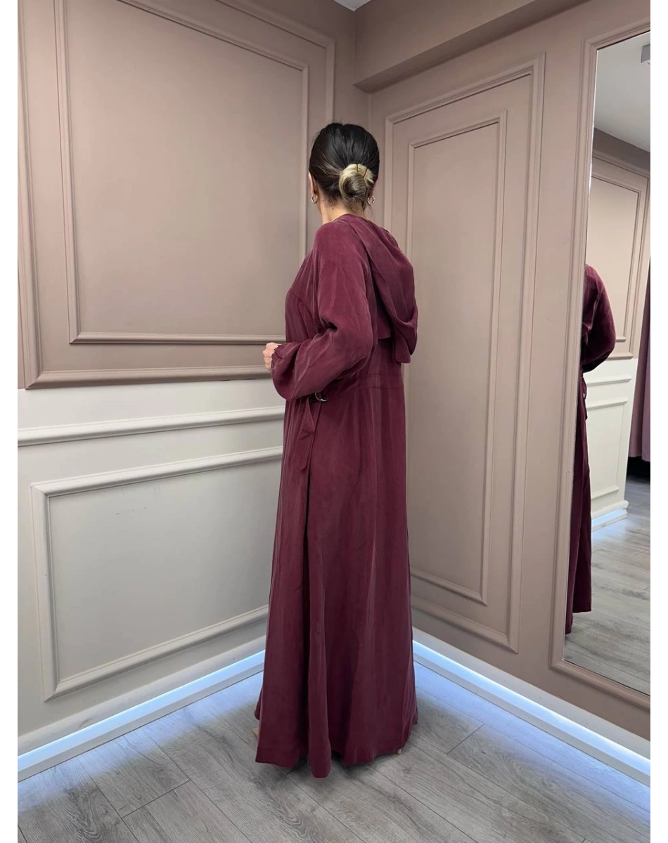 Misswhence 37513 Bordo İpek Kap