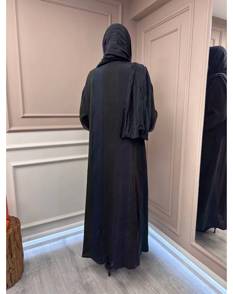 Misswhence 37514 Siyah Desenli Şal Detaylı Kap