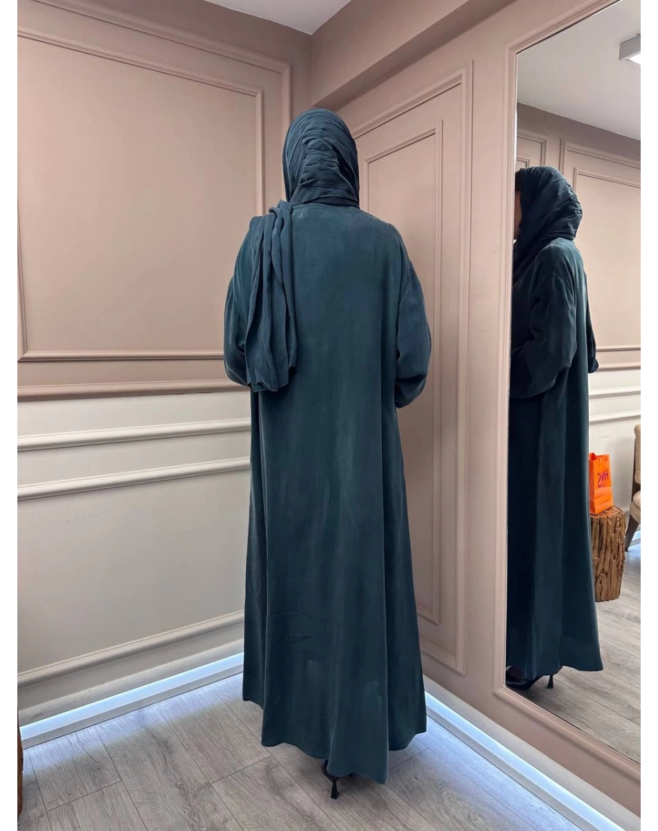 Misswhence 37514 Yeşil Şal Detaylı Kap