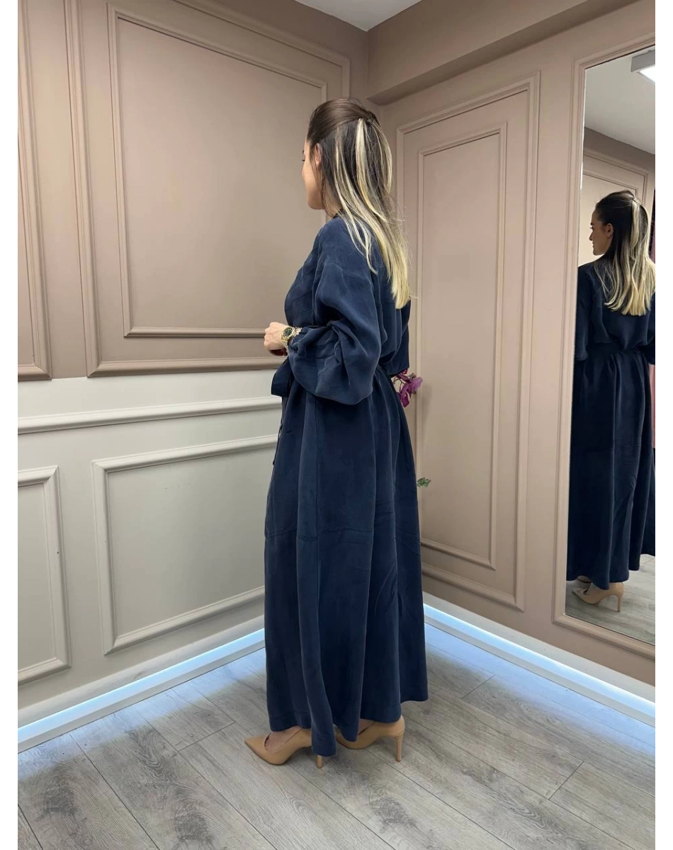 Misswhence 37520 Lacivert Önü Fermuarlı Kap