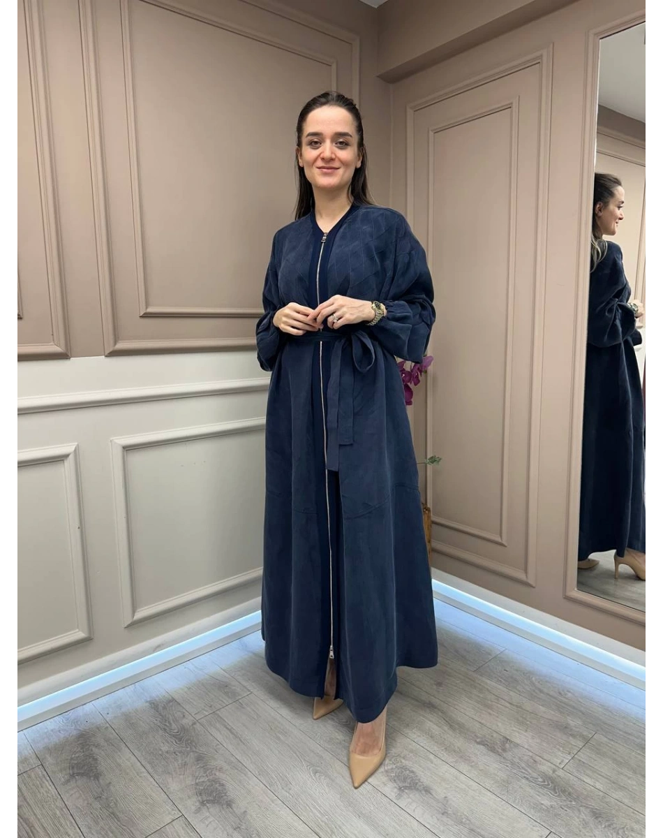 Misswhence 37520 Lacivert Önü Fermuarlı Kap