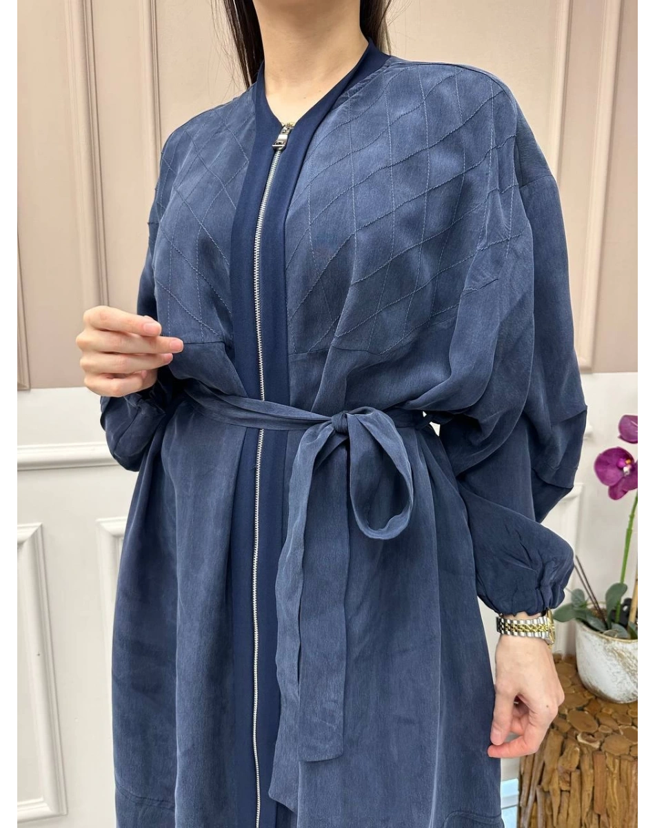 Misswhence 37520 Lacivert Önü Fermuarlı Kap