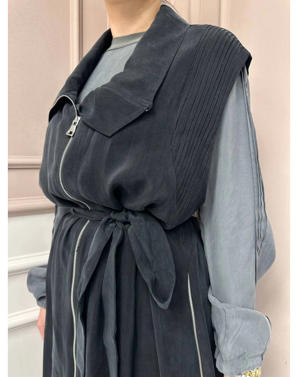 Misswhence 37702 Siyah İpek Yelek