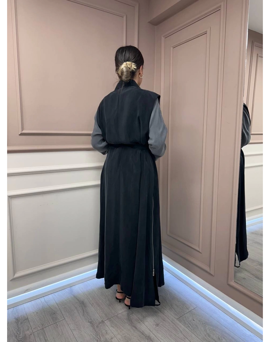 Misswhence 37702 Siyah İpek Yelek