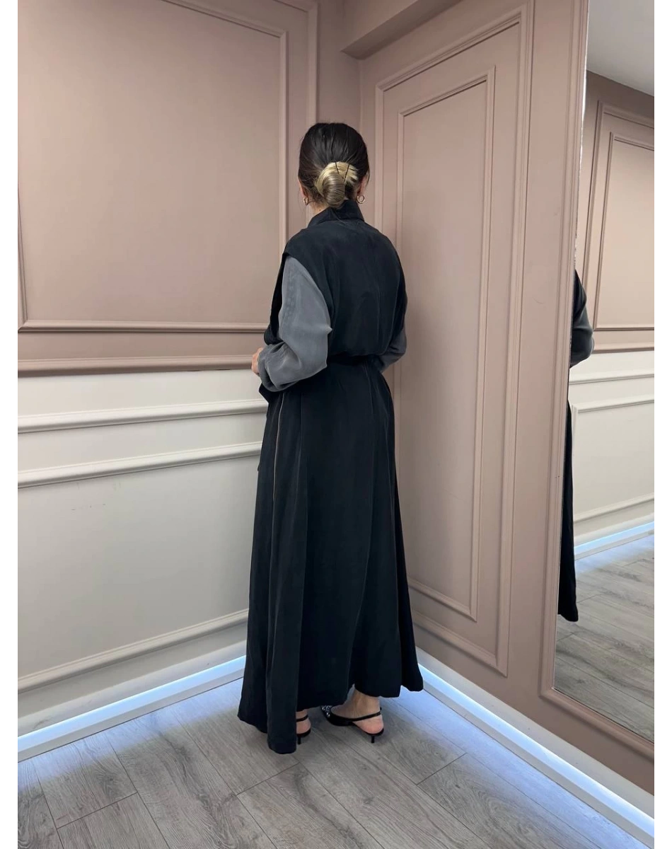 Misswhence 37702 Siyah İpek Yelek