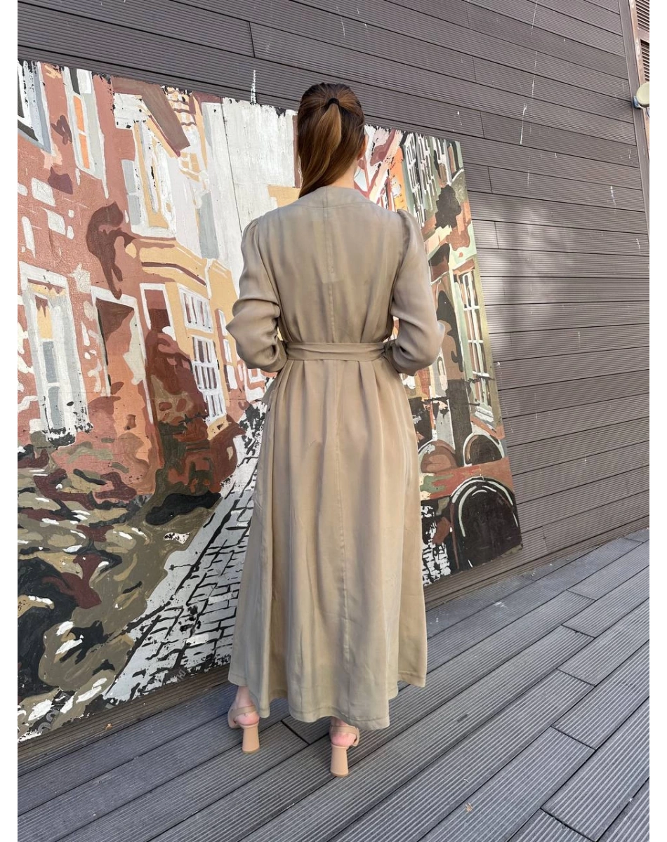 Misswhence 37805 Taş Düğme Detaylı Elbise