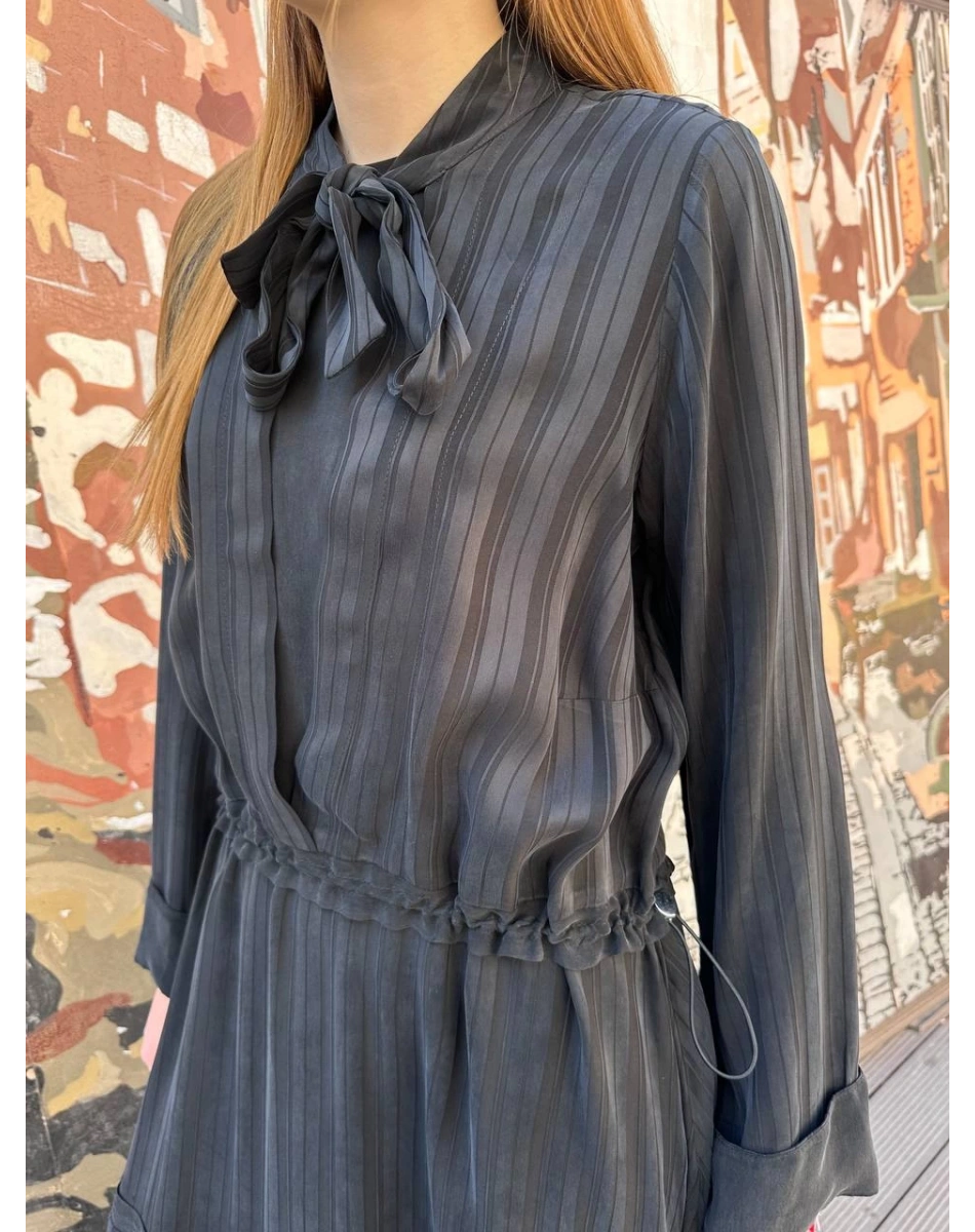 Misswhence 37810 Siyah Bel Detaylı Elbise