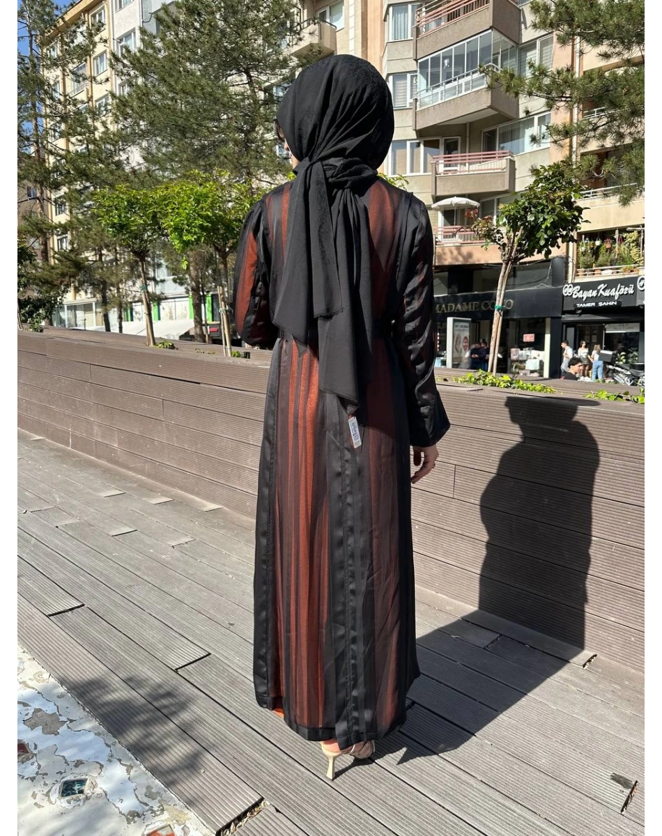 Misswhence 37812 Siyah Şifon İkili Elbise