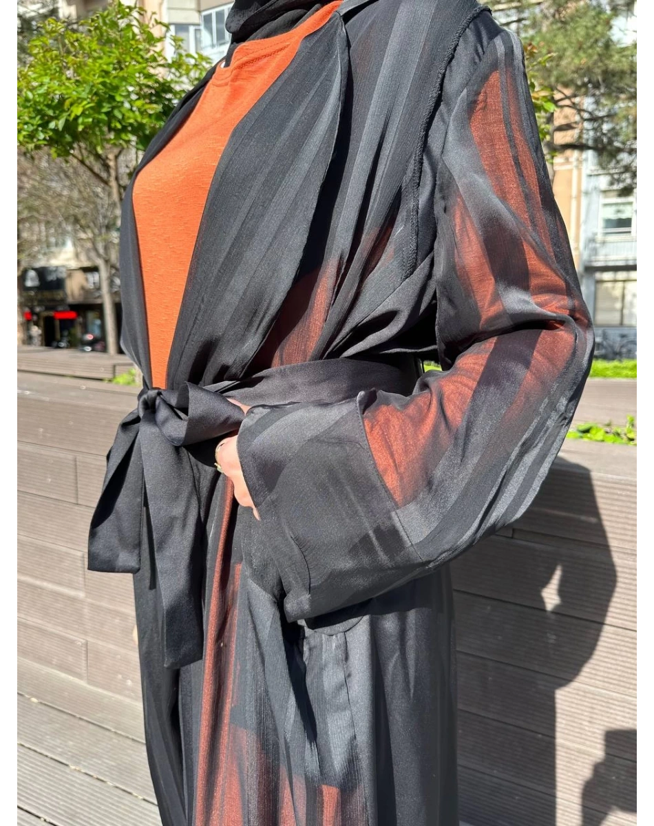 Misswhence 37812 Siyah Şifon İkili Elbise