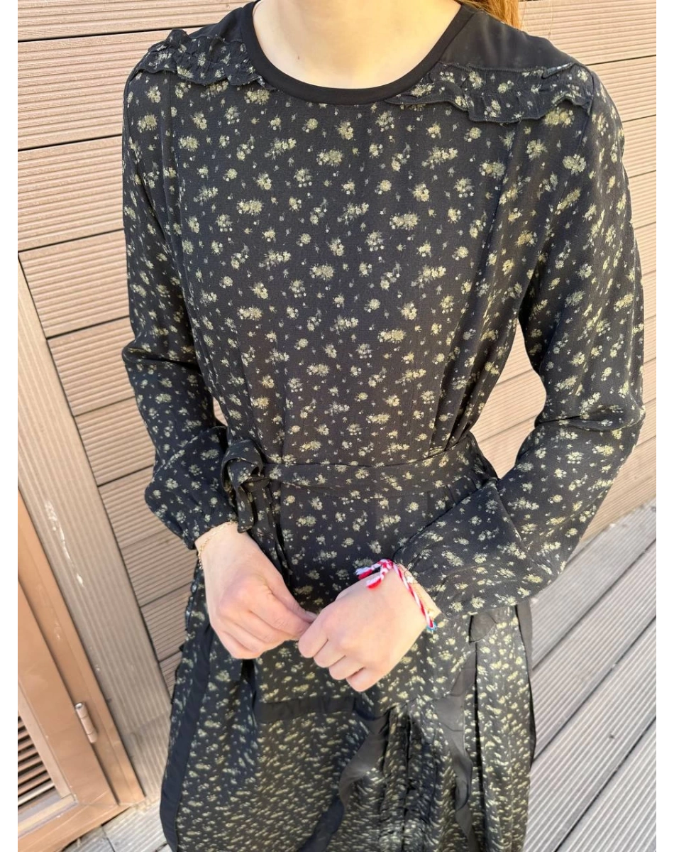 Misswhence 37813 Siyah İpek Elbise