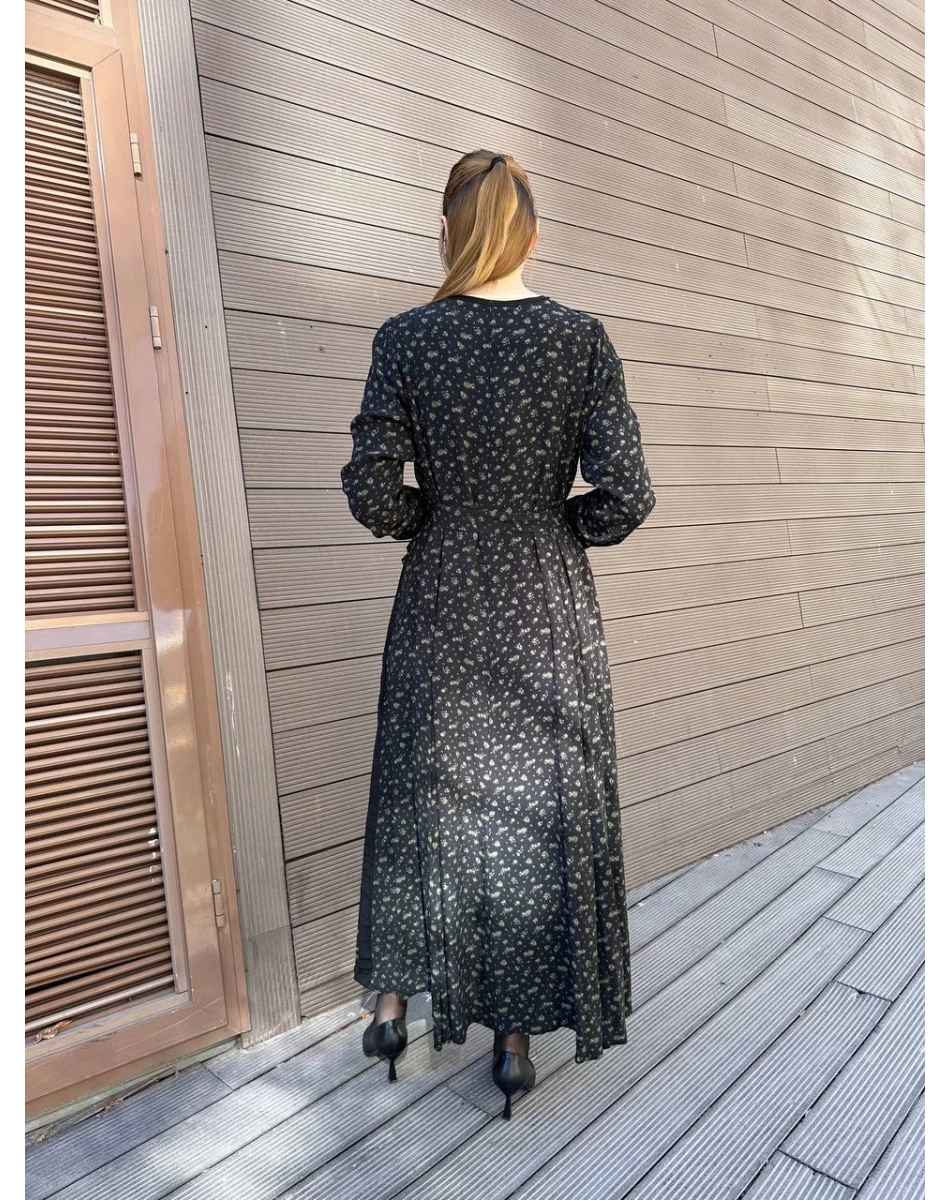 Misswhence 37813 Siyah İpek Elbise