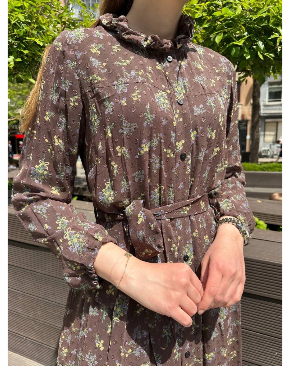 Misswhence 37815 Vizon İkili Şifon Elbise