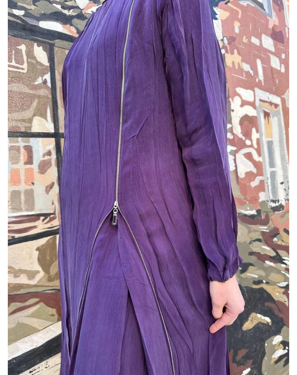 Misswhence 37830 Mor Fermuarlı Elbise