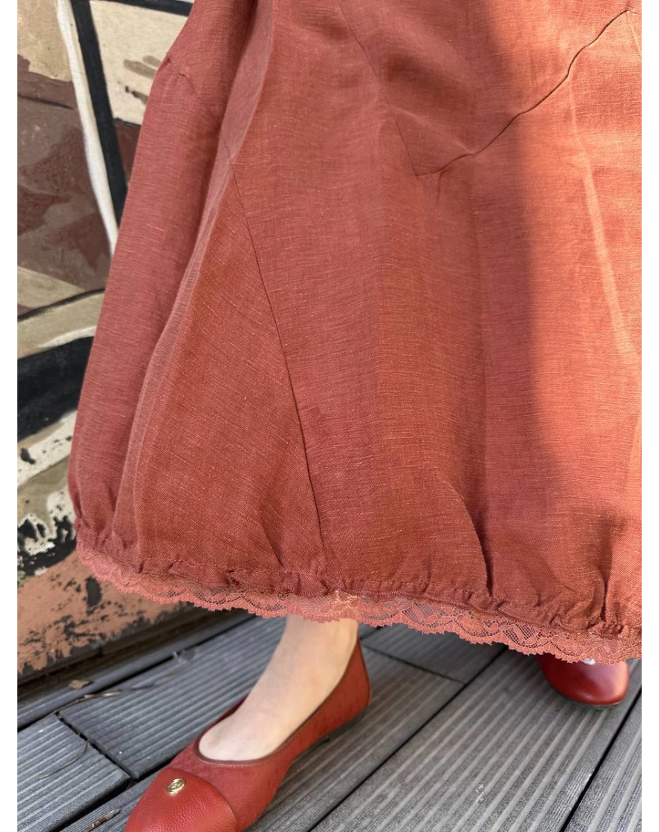 Misswhence 37831 Turuncu Elbise