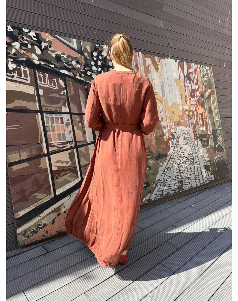 Misswhence 37831 Turuncu Elbise