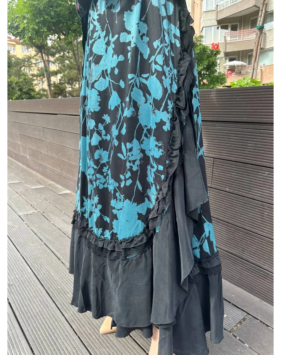 Misswhence 37832 Turkuaz Elbise