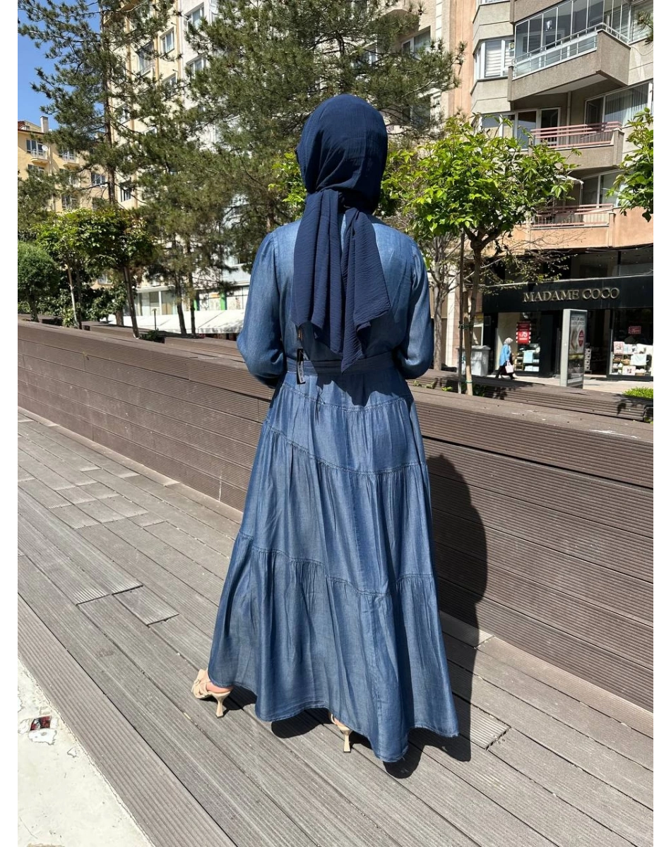 Misswhence 37842 Lacivert Tensel Elbise