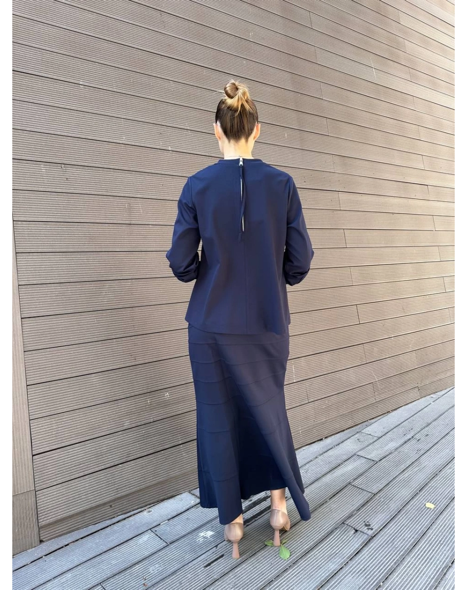 Misswhence 38006 Lacivert Fermuar Detaylı Takım