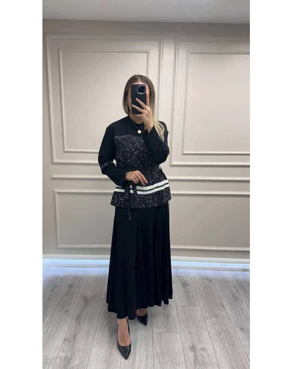 Misswhence 38027 Siyah Etekli Takım