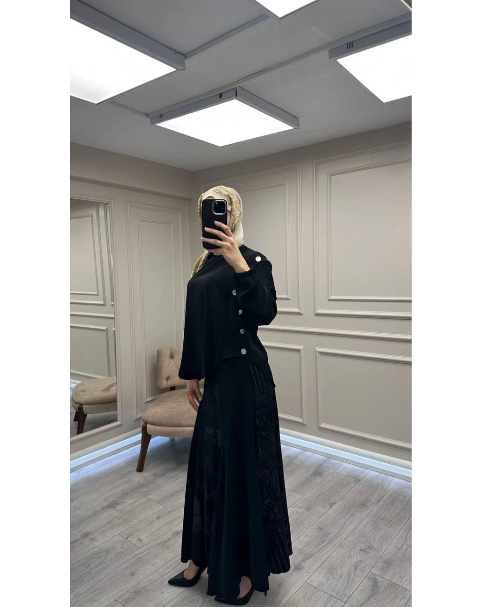 Misswhence 38032 Siyah Etekli Takım