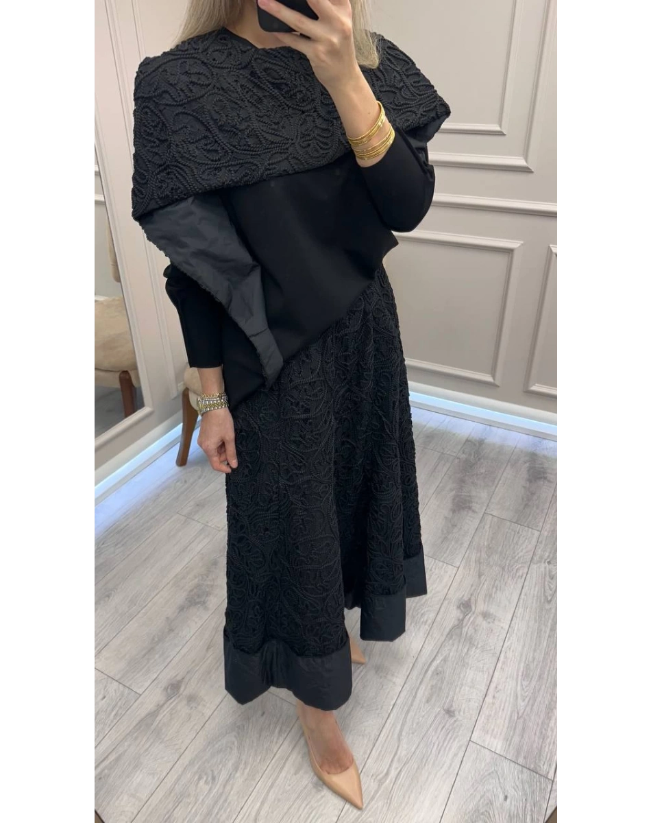 Misswhence 38219 Siyah Dantelli Takım