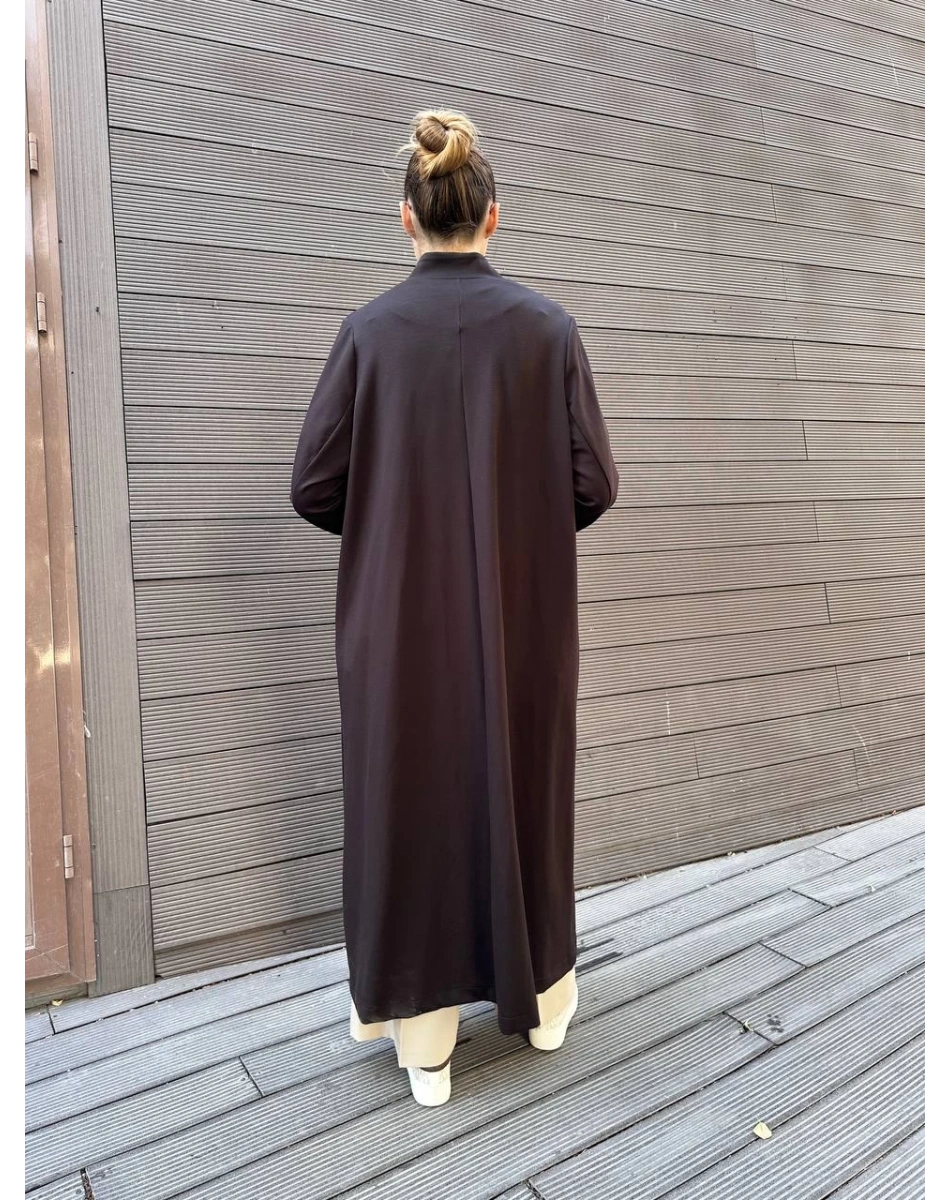 Misswhence 38404 Kahverengi Nervür Detaylı Kap