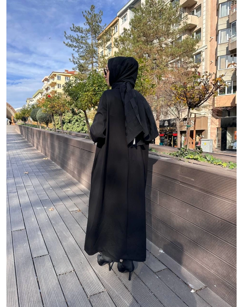 Misswhence 38404 Siyah Nervür Detaylı Kap