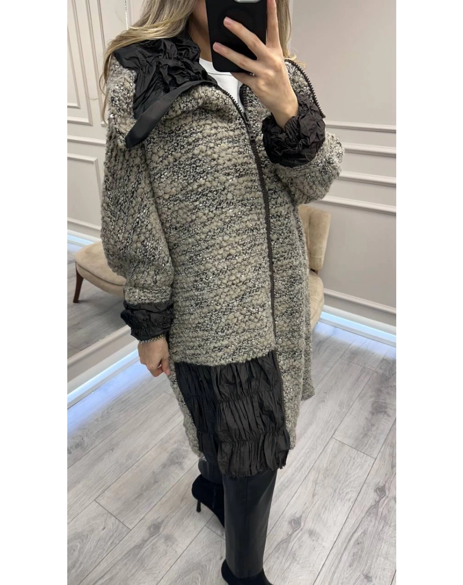 Misswhence 38422 Vizon Triko Yün Kap