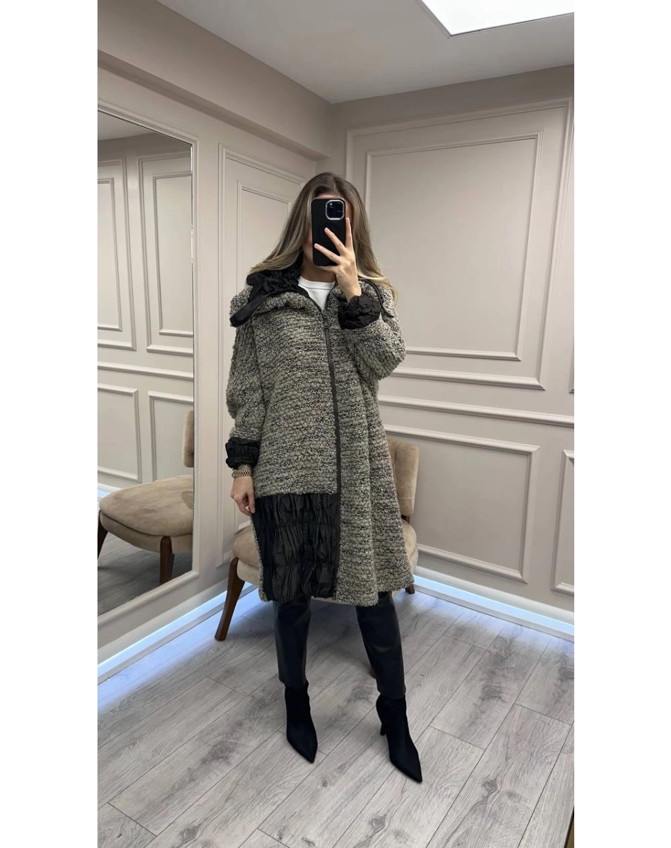 Misswhence 38422 Vizon Triko Yün Kap