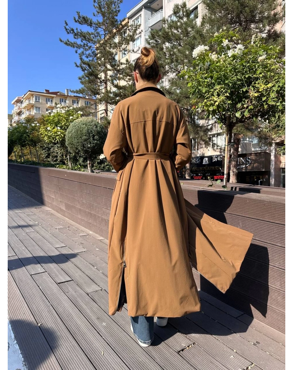 Misswhence 38500 Camel Cep Detaylı Kap