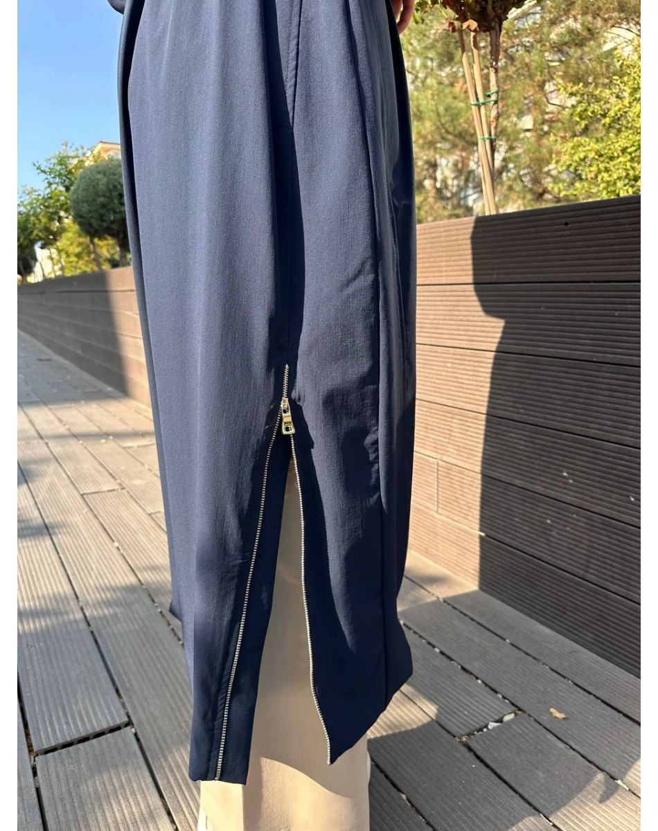 Misswhence 38500 Lacivert Cep Detaylı Kap