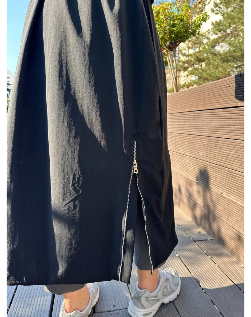 Misswhence 38500 Siyah Cep Detaylı Kap