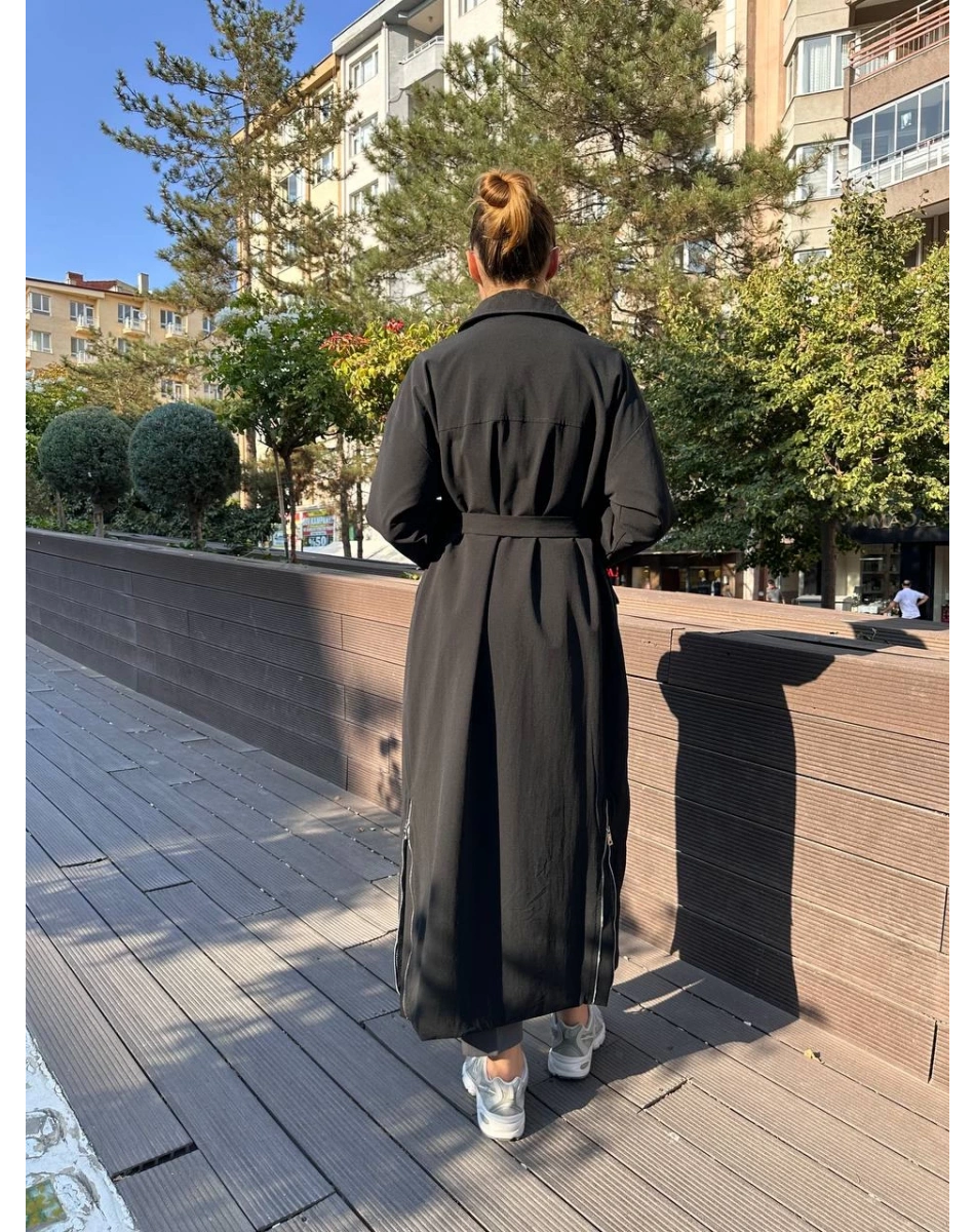 Misswhence 38500 Siyah Cep Detaylı Kap