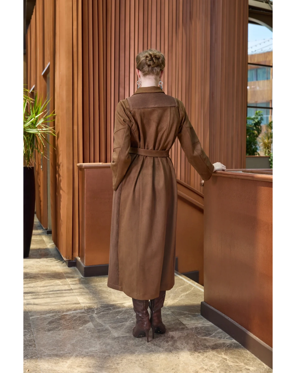 Misswhence 38502 Taba Süet Yanları Detaylı Kap