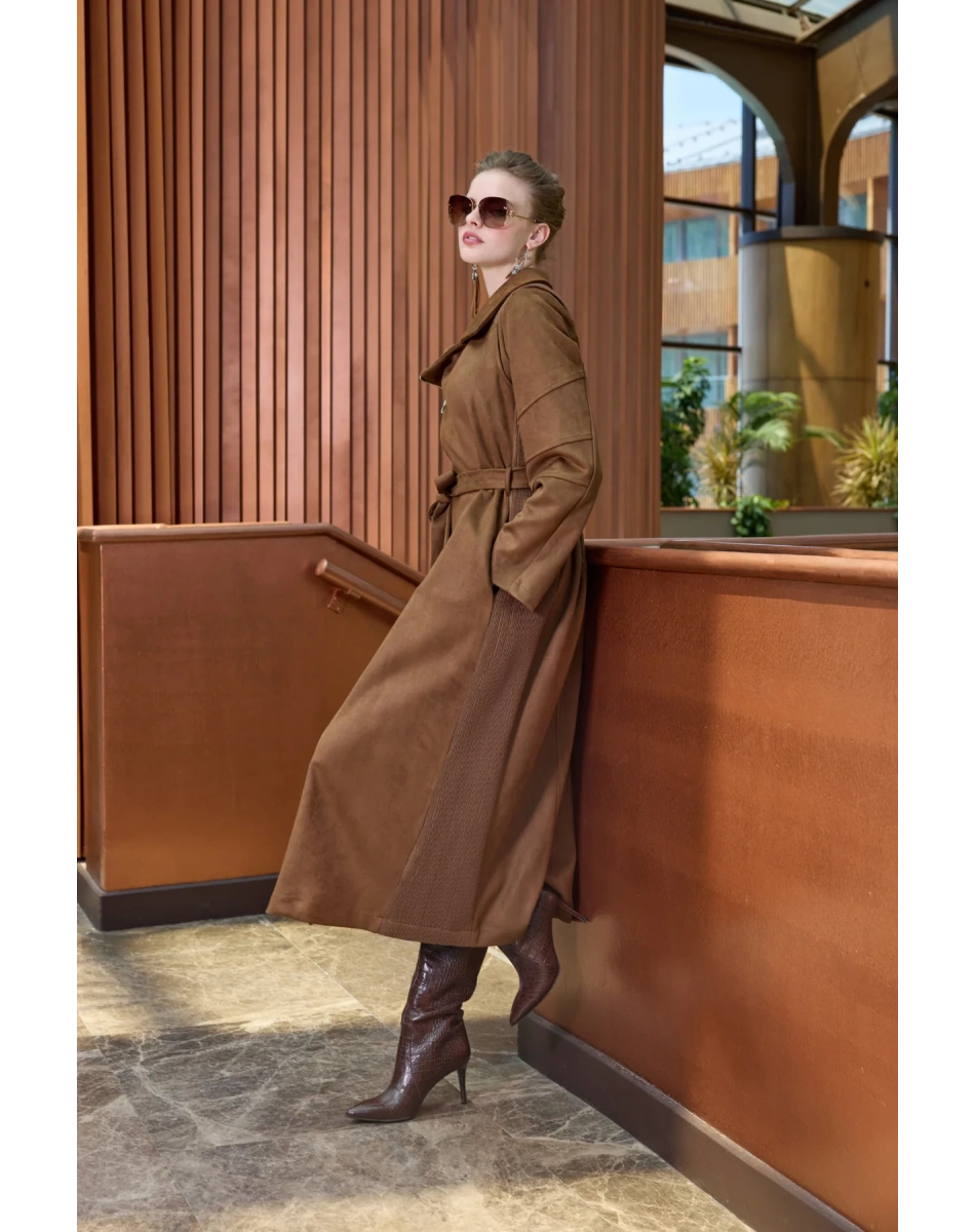 Misswhence 38502 Taba Süet Yanları Detaylı Kap