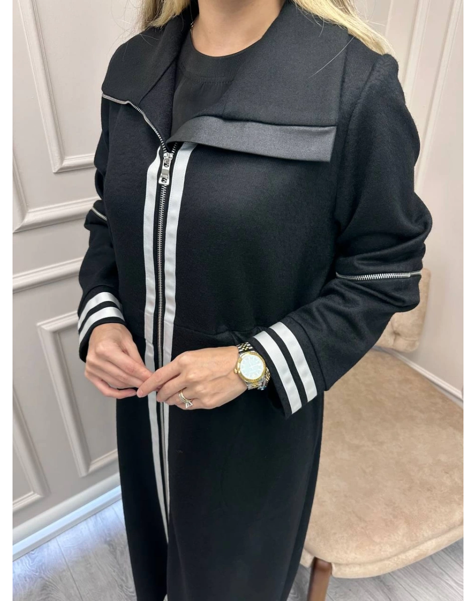 Misswhence 38503 Siyah Şerit Detaylı Keçe Kap